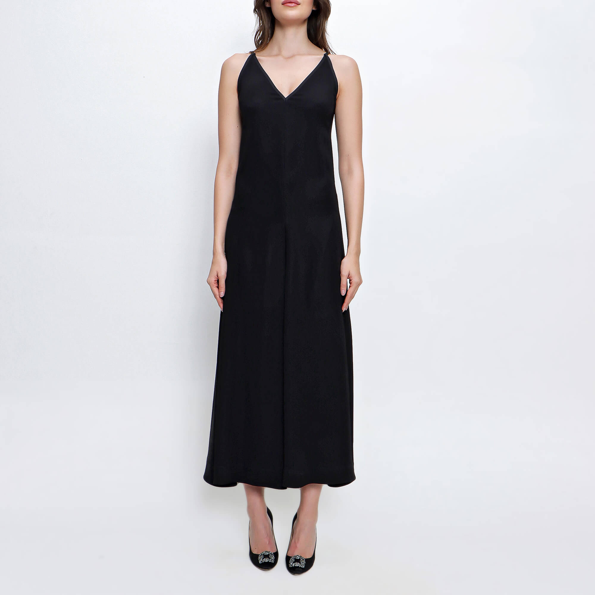 Celine - Black Viscose Jumpsuit 